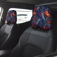 thumbnail image 2 of Kdxio Tropical Flower Pattern Print 2 Piece Car Head Rest Covers Set Auto Front/Rear Seats Headrest Cover Universal Fit Most Cars,Sedan, SUV, 2 of 9