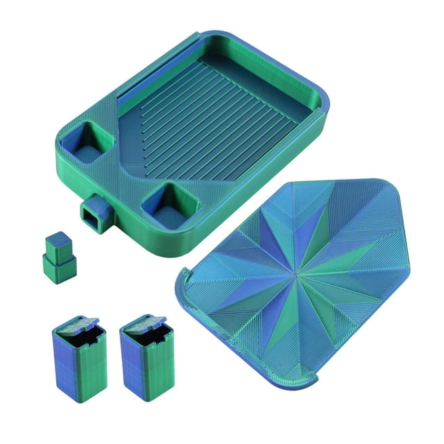 Bandeja de pintura de diamante con tapa Bandeja de clasificación de cuentas Contenedor de almacenamiento fácil de usar Anti azul y verde