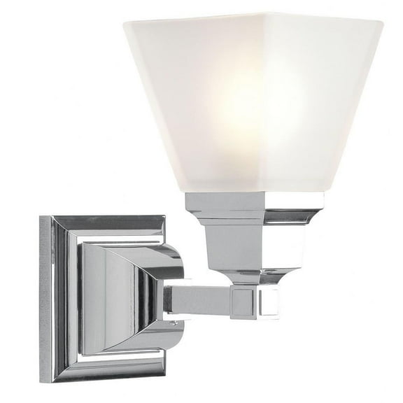 1 Light Bathroom Light in New Traditional Style 5 inches Wide By 9.5 inches High-Polished Chrome Finish Bailey Street Home 218-Bel-731498