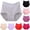 Gray, variant on Womens Cotton Underwear Solid Plus Size High Waist Leak Proof Crotch Shorts Panties,4XL,Gray
