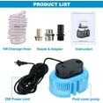 thumbnail image 4 of Swimming Pool Cover Pump, AC 110V 850 GPH Above Ground Pool Cover Pump, Submersible Water Pump with 16ft Drainage Hose and 3 Adapters Blue, 4 of 6
