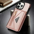thumbnail image 4 of Allytech iPhone 14 Pro Max Case Wallet, Crossbody Shoulder Strap Zipper Wallet with Cards Slots Pocket Shockproof Protective Case Cover for Apple iPhone 14 Pro Max 6.7" - Rosegold, 4 of 8