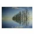 thumbnail image 1 of Landscape Cutting Board, Trees on Top of the Frozen Lake in the Winter Scenic Forces of Nature Art Print, Decorative Tempered Glass Cutting and Serving Board, Small Size, Blue Brown, by Ambesonne, 1 of 1