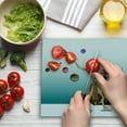 thumbnail image 3 of Outer Space Cutting Board, Odd Alien Celestial Body with Small Planets Hero Super Powers Image, Decorative Tempered Glass Cutting and Serving Board, Large Size, Multicolor, by Ambesonne, 3 of 5