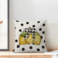 thumbnail image 2 of Summer Outdoor Pillow Covers 20x20 Inch 2 Pcs, Yellow Lemon Black White Polka Dots Decorative Throw Pillows, Fruit Farmhouse Decor Pillowcase Linen Cushion Cover for Home Couch Sofa Bed, 2 of 5