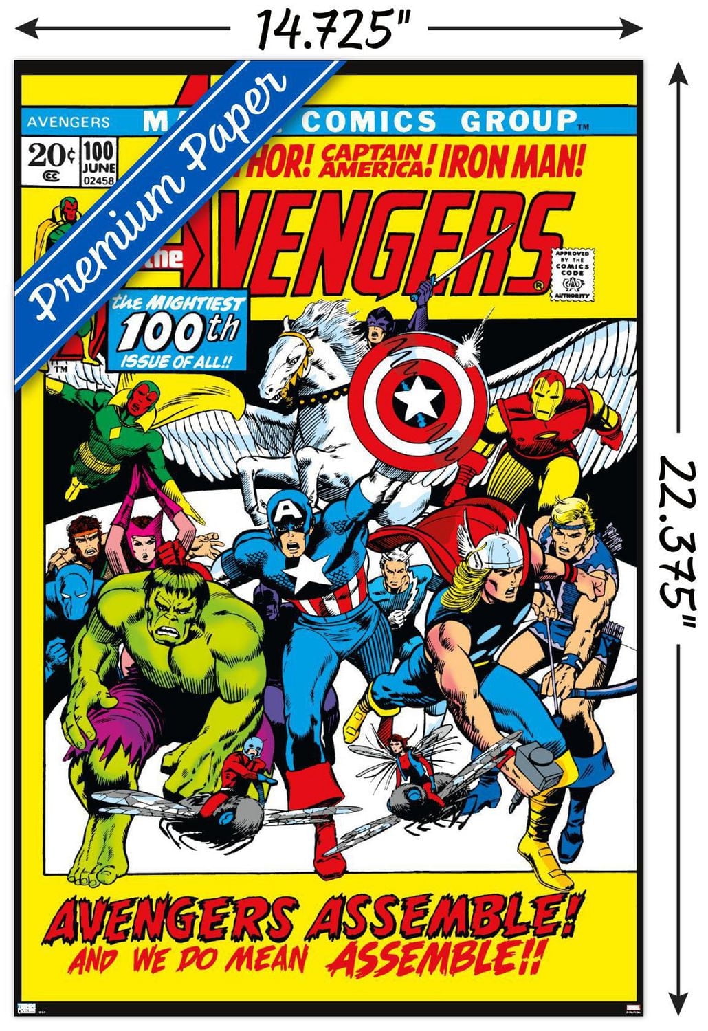 Marvel Comics - Avengers #100 Wall Poster
