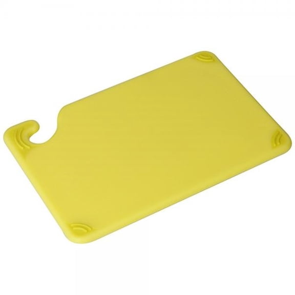 San Jamar CBG6938YL Saf-T-Grip 6 x 9 Yellow Cutting Board"