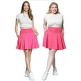 thumbnail image 2 of Stretch Is Comfort Ultra Flex High Waist Tennis Skort with Pockets and Built in Shorts Bright Pink Medium, 2 of 2