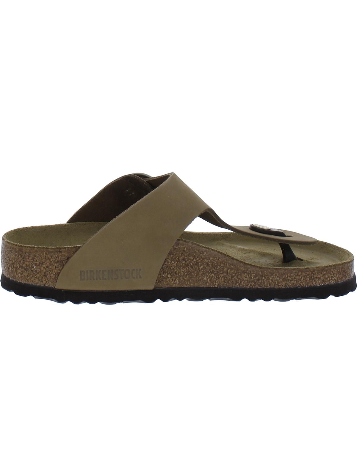 Birkenstock Womens Gizeh Big Buckle Nubuck Slide T-Strap Sandals