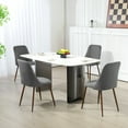thumbnail image 2 of HOMCOM Dining Chairs Set of 4, Velvet Accent Chair, Dark Grey, 2 of 10