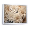 thumbnail image 2 of Designart "Blooming Mums In Beige And Gold Minimalism I" Mums Floater Framed Wall Art Prints, 2 of 5