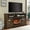 Reclaimed Barnwood, variant on Innoflame 60'' Fireplace TV Stand, Farmhouse Entertainment Center w/ 26" Electric Fireplace, Door Sensor, Sliding Barn Door, Jasmine white