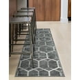 thumbnail image 6 of Unique Loom Matrix Trellis Collection Area Rug - Tile (2' 11" x 19' 8" Runner Grey/Ivory), 6 of 10