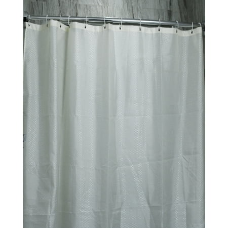 "JUPA Place Waffle Jacquard Polyester Fabric Shower Curtain - Modern Boho Farmhouse Design- Heavy Duty & Machine Washable-Waterproof & Mildew Resistant- Includes 12 Hooks 72x 72 inches