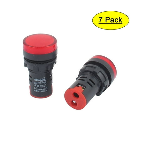 

Unique Bargains 7pcs /DC 24V 20mA Red Electrical Indicator Pilot Signal Light Lamp Bulbs