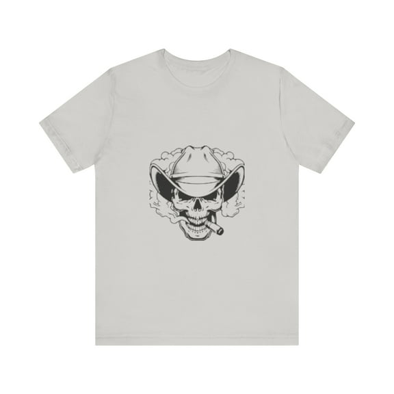 Skull Cowboy Short Sleeve Tee, Skull shirt, Skull clothing