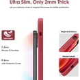 thumbnail image 4 of Liquid Silicone Case for iPhone 12 Pro Max, [Camera Protection] [Anti Fingerprint] [Wireless Charging] 4 Layer Phone Case Protective Cover, Built-in Microfiber Case Cover, 6.7", Red, 4 of 15