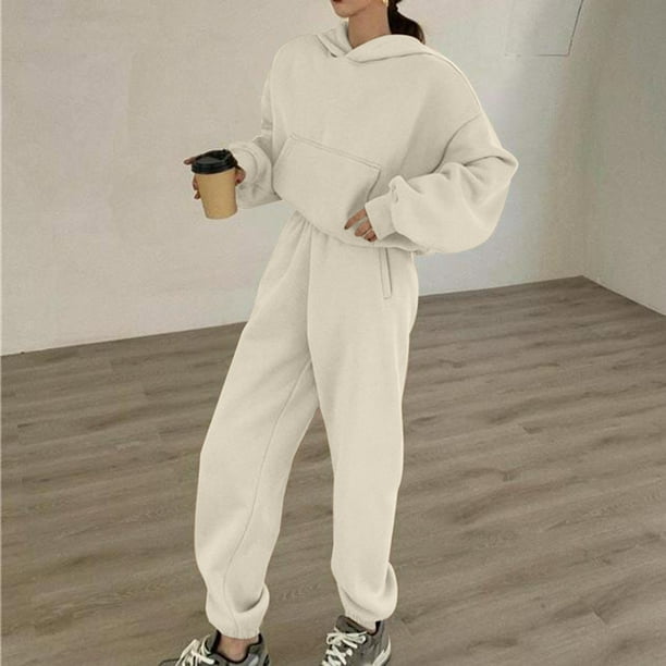 Hoodies Suit Women And Winter Long Sleeved Plush Sanitary Pants Sweater  Thickened Fashion Two-piece Suit And Winter Casual New Style Hooded High  Waist Cute Hoodies for Teen Girls on Clearance 