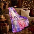 thumbnail image 3 of Adorable Kittens Watercolor Peonies Dreamy Pastel, Cozy Pet Portrait Pattern, Warm Flannel Blanket for Living Room and Bedroom, Cat Lovers Valentine's Day Gift, Pet Lover Home Decor, 3 of 9