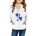 thumbnail image 2 of Jackets Graphic for Girls Boys Dinosaur Print Hooded Zip Up Jacket Kids Warm Cozy Casual Winter Coat Toddler Children Outerwear Jackets 6-7 Years, 2 of 4