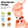 thumbnail image 3 of GEDUX 32oz Sports Water Bottle with Time Marker BPA Free Leak Proof Wide Mouth Lightweight Sport Travel Water Bottle, 3 of 7