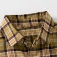 thumbnail image 6 of Hiijoy Little Boys Plaid Print Long Sleeve Shirt Cotton Casual Button Down Shirt, Sizes 1-6, 6 of 7