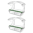 thumbnail image 1 of Comedero para pájaros fácil de limpiar, recarga, decoración colgante para patio, exterior y jardín 2 piezas, 1 of 8