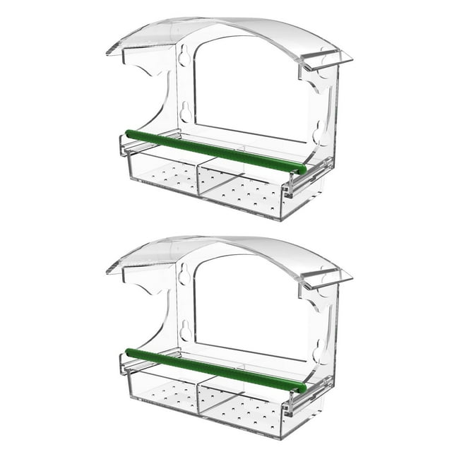 Comedero para pájaros fácil de limpiar, recarga, decoración colgante para patio, exterior y jardín 2 piezas