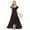 Black, variant on ManxiVoo Flowy Chiffon Flower Girl Dress With Waist Sash Elegant A Line Floor Length Gown For Special Occasions 160 Size White