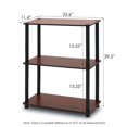 thumbnail image 2 of Furinno 10024DC/BK Turn-N-Tube 3-Tier Compact Multipurpose Shelf Display Rack, Dark Cherry, 2 of 2