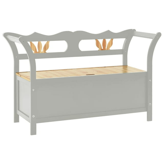 vidaXL Bench Storage Hall Bench for Living Room Dining Room Solid Wood Fir