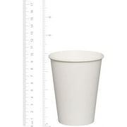 GUSTO 12 oz White Paper Coffee Cups, Disposable Hot Cups for Coffee & Tea, To Go Cups, 100 Count