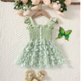 thumbnail image 1 of Dyfzdhu Girls Dress Kids Toddler Baby Girls Spring Summer Print Ruffle Tulle Butterfly Sleeveless Princess Dress, 1 of 8
