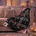 thumbnail image 6 of 40Th Birthday Celebration Crown Typography, Cozy Friendship Quote Scene, Warm Flannel Blanket for Living Room and Reading Nook, Art Lovers Appreciation Gift, Artistic Home Decor, 6 of 9