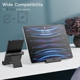 thumbnail image 2 of Tablet Stand Holder for Desk, Adjustable Portable Desktop Holder, Foldable Dock for Tablet from 4 Inch to 12.9 Inch, Compatible with iPad Mini/Air/Pro (Black), 2 of 5