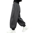 thumbnail image 4 of Qingpeng Boys Girls Sweatpants Elastic Waist Side Pockets Drawstring Cuffed Casual Athletic Long Pants for Kids, 4 of 5