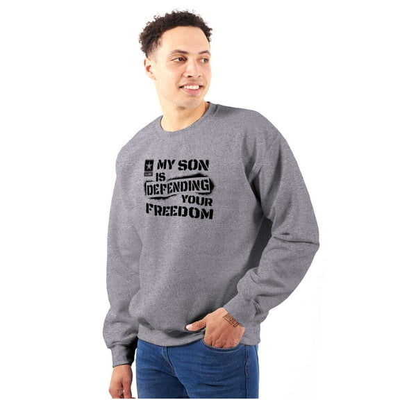 US Army Logo My Son Defending Freedom Sweatshirt for Men or Women Brisco Brands S