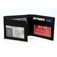thumbnail image 2 of RFID Block Genuine Leather Men's European Bifold Wallet Center Flap, 2 of 11