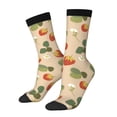 thumbnail image 2 of Uemuo Floral Strawberr Pattern Women's Crew Socks, Soft Durable Breathable Moisture-Wicking with Odor Control Cotton socks, 2 of 9