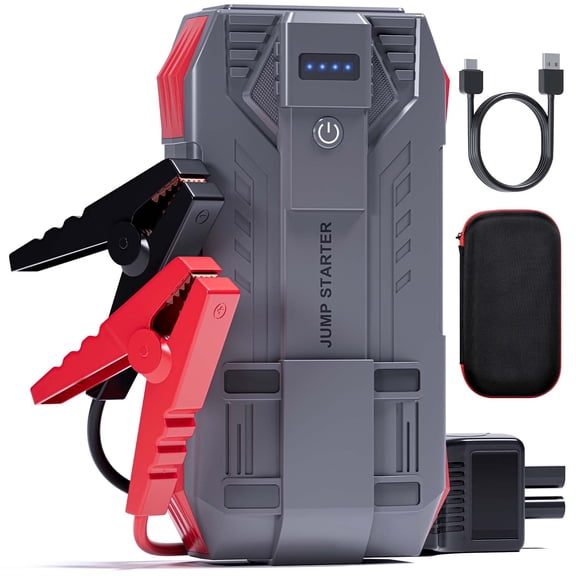 4000A Car Battery Jump Starter, Portable Car Jump Starter for Up to 10L Gas and 8L Diesel Engines, 12V Jump Box with 3 Modes Flashlight and Jumper Cable