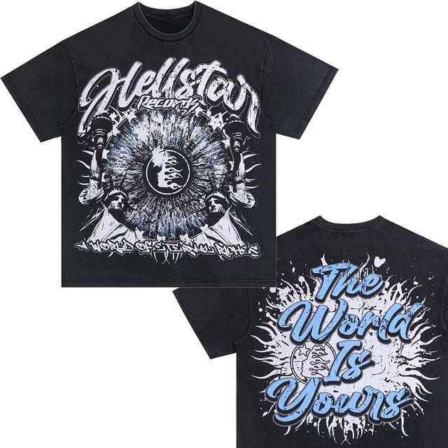 Hellstar-Camiseta de algodón para hombre y mujer, ropa Retro de diseñador, Tops con gráfico Punk Rock, ropa de calle de moda negra, 2023 xuanjing unisex