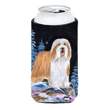 

Starry Night Bearded Collie Tall Boy bottle sleeve Hugger 22 to 24 oz.