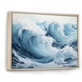 thumbnail image 2 of Designart "Ocean Storm In Minimalist Style" Ocean Floater Framed Wall Art Living Room, 2 of 5