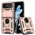 thumbnail image 1 of K-Lion Heavy Duty Case for Galaxy Z Flip 4 5G 2022,  Shockproof Rugged Protection Ring Holder Stand Bumper Rubber Outdoor Gift, Rosegold, 1 of 6