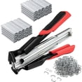 thumbnail image 4 of 2500 Pcs Hog Ring Pliers Nail,C-type Nail Sealing Plier,Cage Binding Plier Nail for Chicken & Pet Iron Cage Binding Sealing, 4 of 5