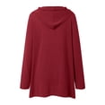 thumbnail image 3 of Women Blouses Women Sweaters for Leggings up Hoodie Womens Long Sweatshirts Hoodies Zippe Hoodie Sweatshirts for Pullover Blouses Womens Shirts Casual Long Christmas Blouse Sweatshirt Petite Red 2XL, 3 of 3