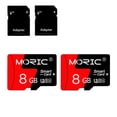 thumbnail image 1 of Tarjeta microSD MORIC de 8 GB, paquete de 2, Clase 10 A1 con adaptador, 1 of 9