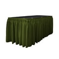 thumbnail image 1 of LA Linen Jupe de Table en Popeline de Polyester 21 Pieds par 29 Pouces de Long avec 15 L-Clips, Olive, 1 of 1