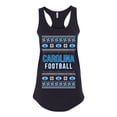 thumbnail image 2 of Wild Bobby City of Carolina CAR American Football Fantasy Fan Sports Women Racerback Tank Top, Black, Medium, 2 of 6