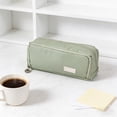 thumbnail image 6 of Ouuluon Pencil Case, Lightweight Large Capacity Pencil Pouch, 9x4x3in Green Multi-Functional Pencil Bag for Home Office School, 6 of 8